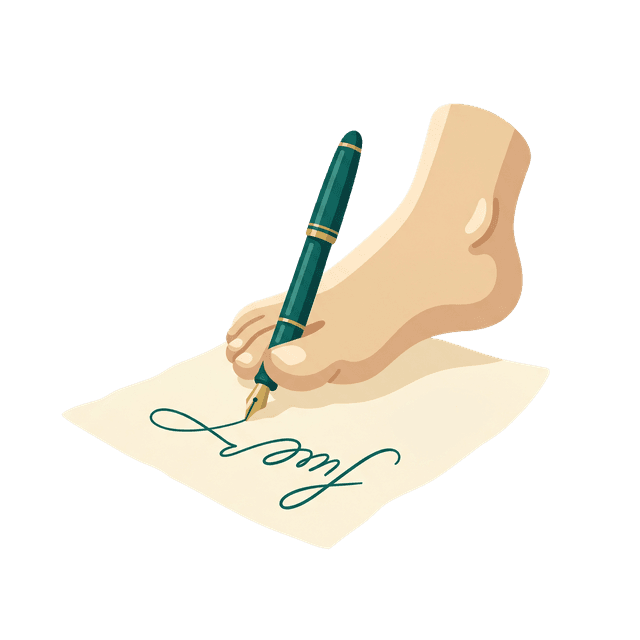 Write with your toes